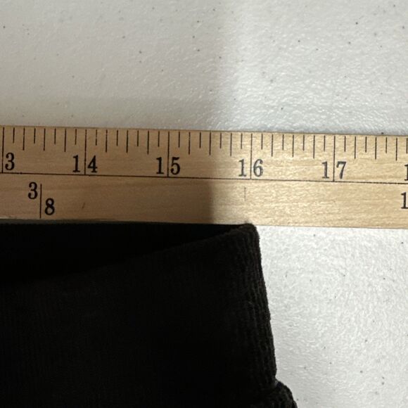 Michael Kors Premium Legging Pants Black Plush Ankle Corduroy Pockets Large - Picture 9 of 10